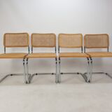 Set of 4 cesca chairs by marcel breuer