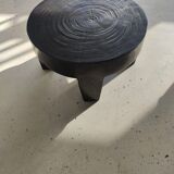 Coffee table en bois massif monoxyle noir