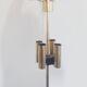 Limburg Glashutte smoked glass and brass hanging