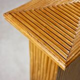 Pair of rattan pedestals 60s