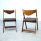 Set of six sculptural Italian dining chairs