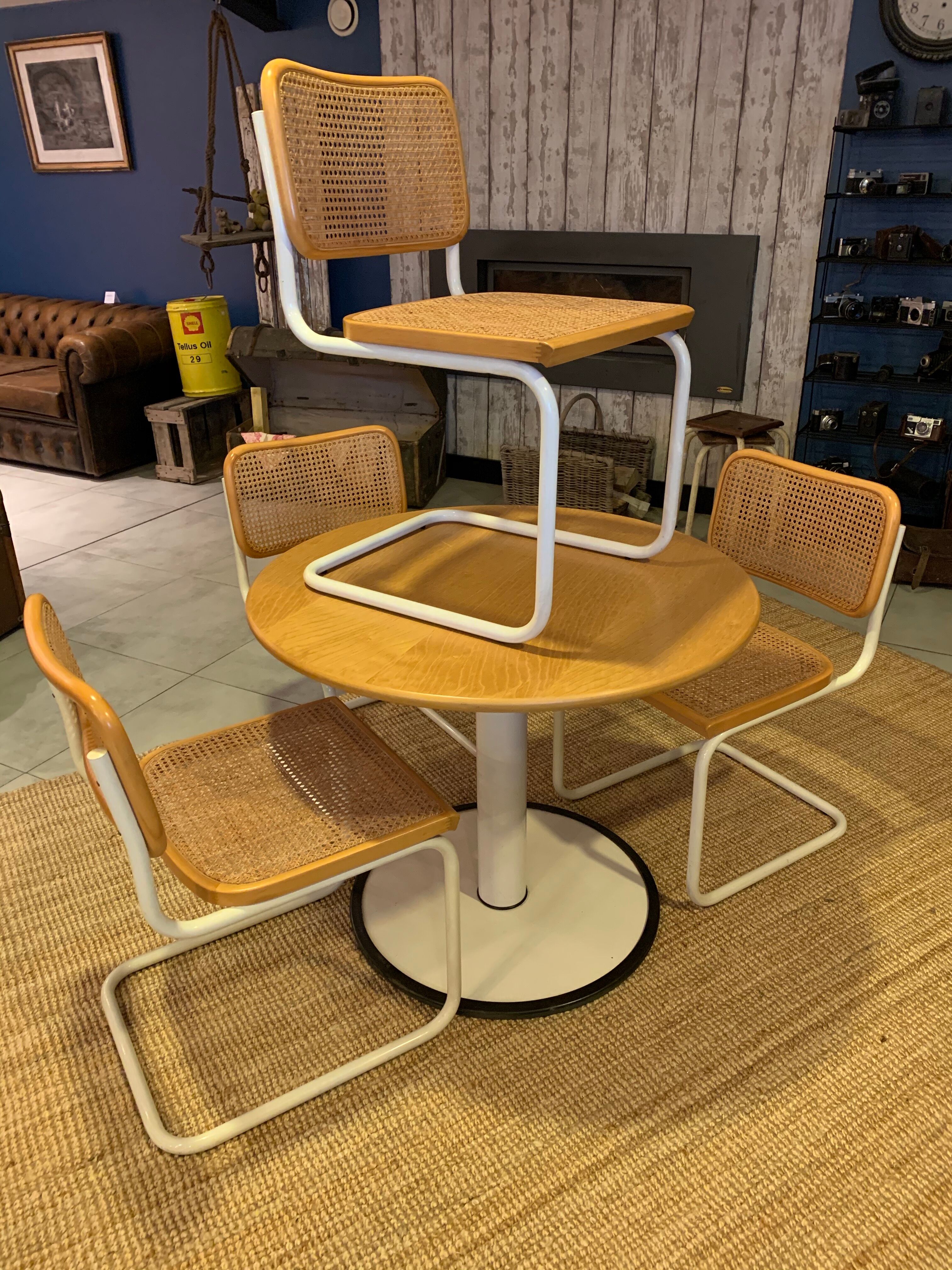 Series of 4 chairs cidue by Marcel Breuer