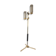 Lampadaire métal laiton et  opaline Maison Arlus