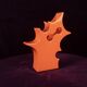 Abstract Orange Ceramic Sculptural Vase, Postmodern / Space Age, Italy, 1980