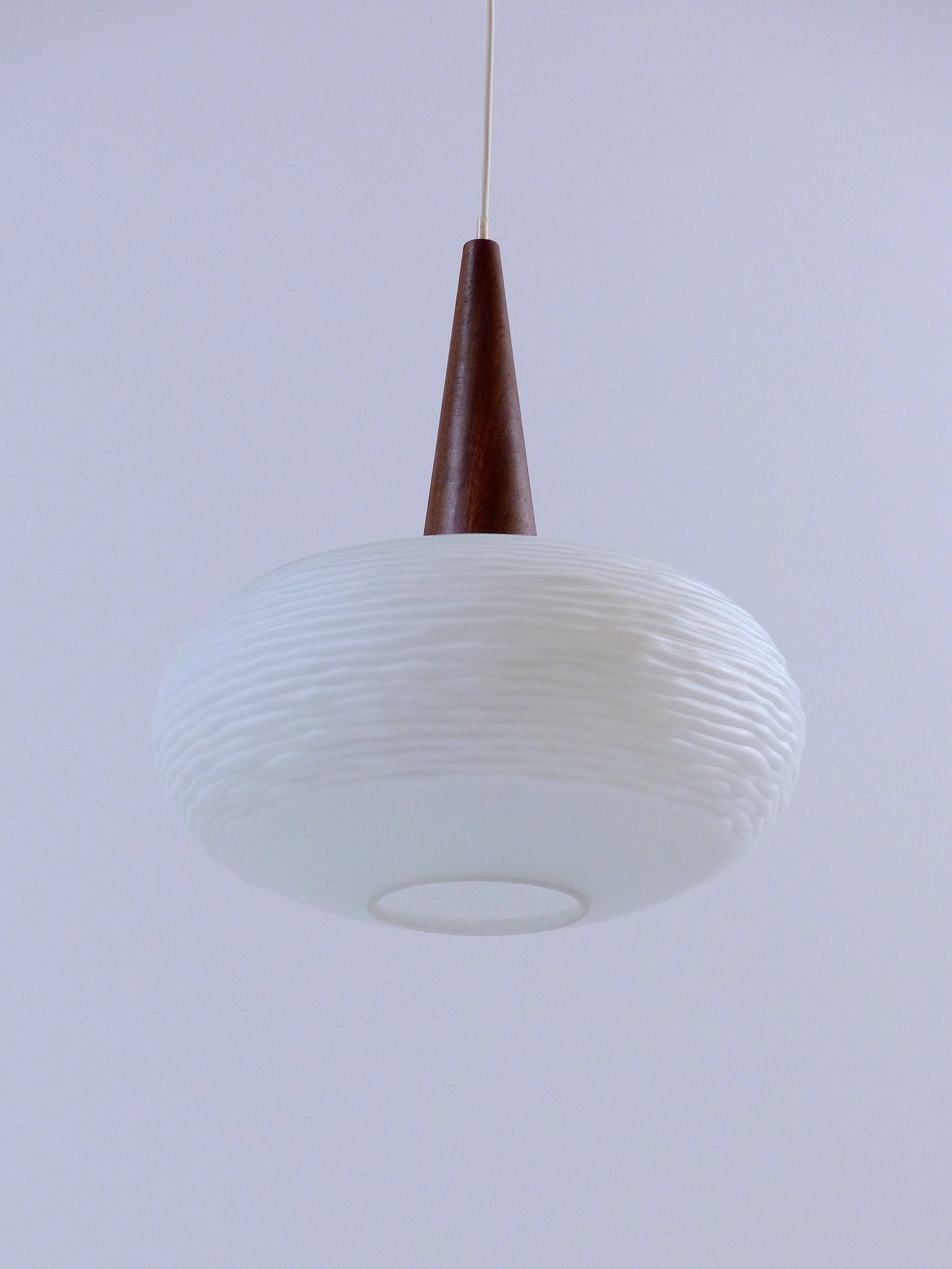 Opalin hanging lamp Louis Kalff