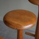Set of 3 oak bar stools, mid-century Danish modern, Rainer Daumiller, 1960s.