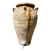 Ancient terracotta pottery jar