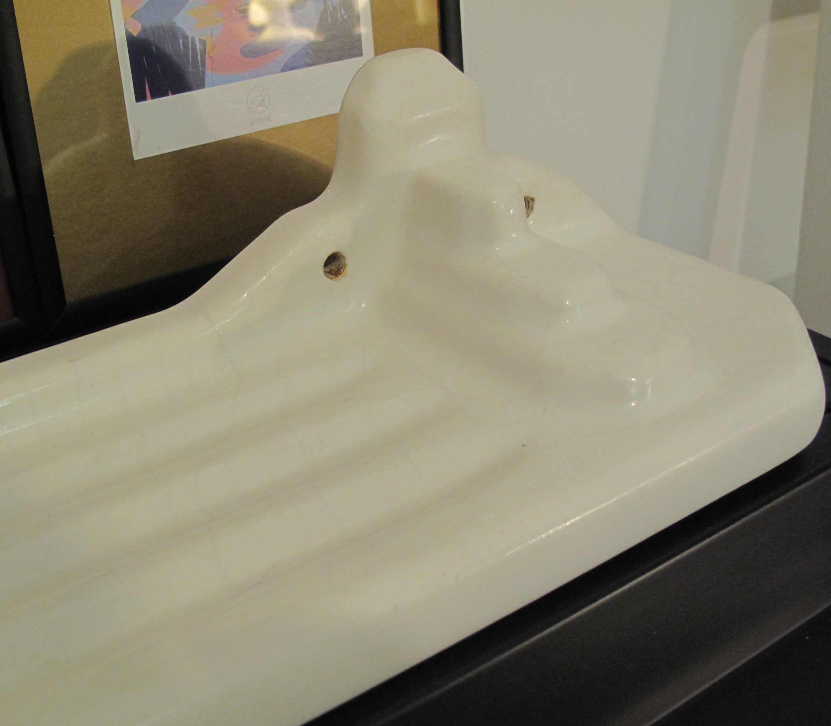 Art deco porcelain shelf 30s bathroom