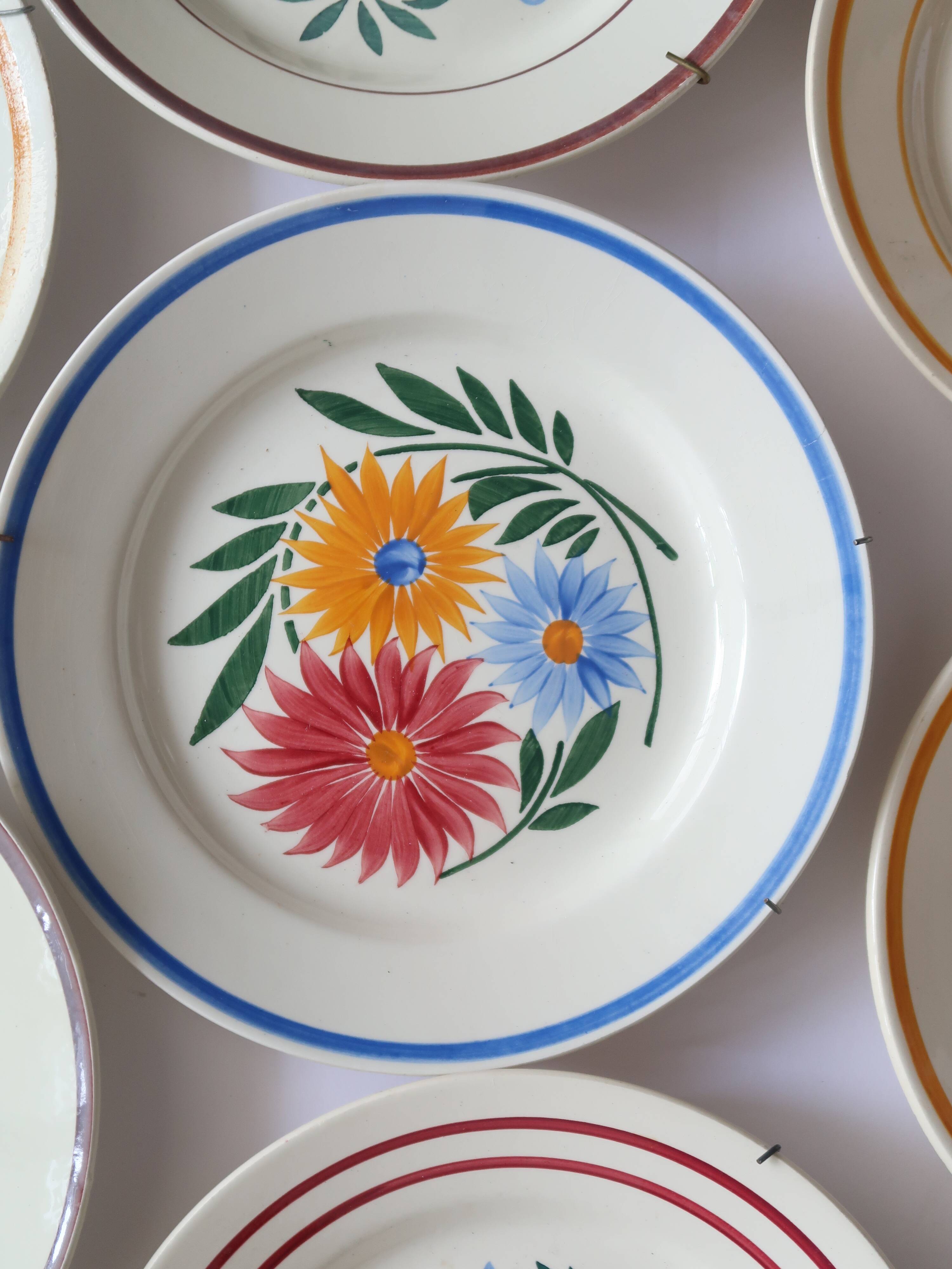 Set of 10 flower wall plates