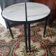 Pair of side tables half sphere marble 1970