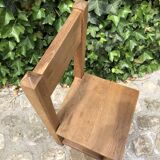 6 solid oak chairs