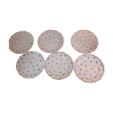 Limoges Salmon porcelain plates - 6 plates