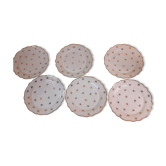 6 assiettes plates porcelaine de Limoges Salmon & cie