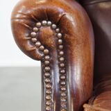 Vintage Sheepskin Wingback Chair
