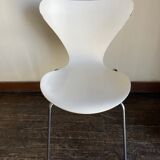 Set of 4 chairs series 7 Jacobsen Fritz hansen 1969 Denmark white