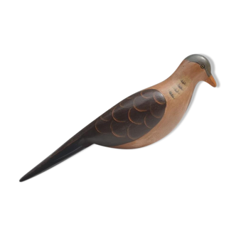 Carved painted wood dove