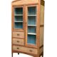 Armoire parisienne d’hôtel vitrée bois brut 1930