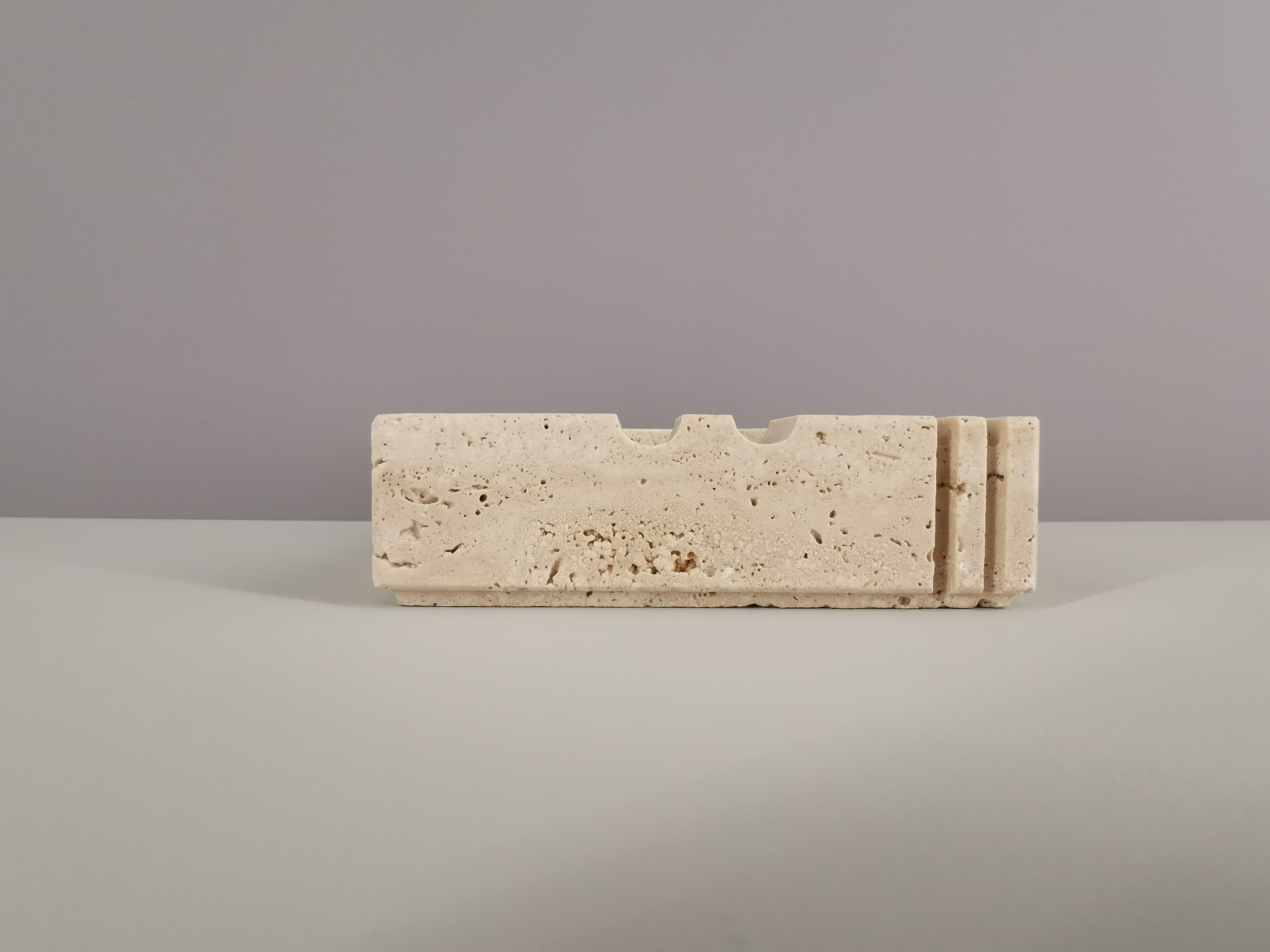 Ashtray in travertine by Cerri Nestore, Italy, 1960
