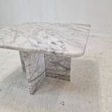 Italian carrara marble coffee table, 1980s