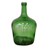 Dame Jeanne vintage emerald green glass demijohn 25cm