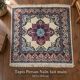 Handmade Persian Nain carpet 103x103cm