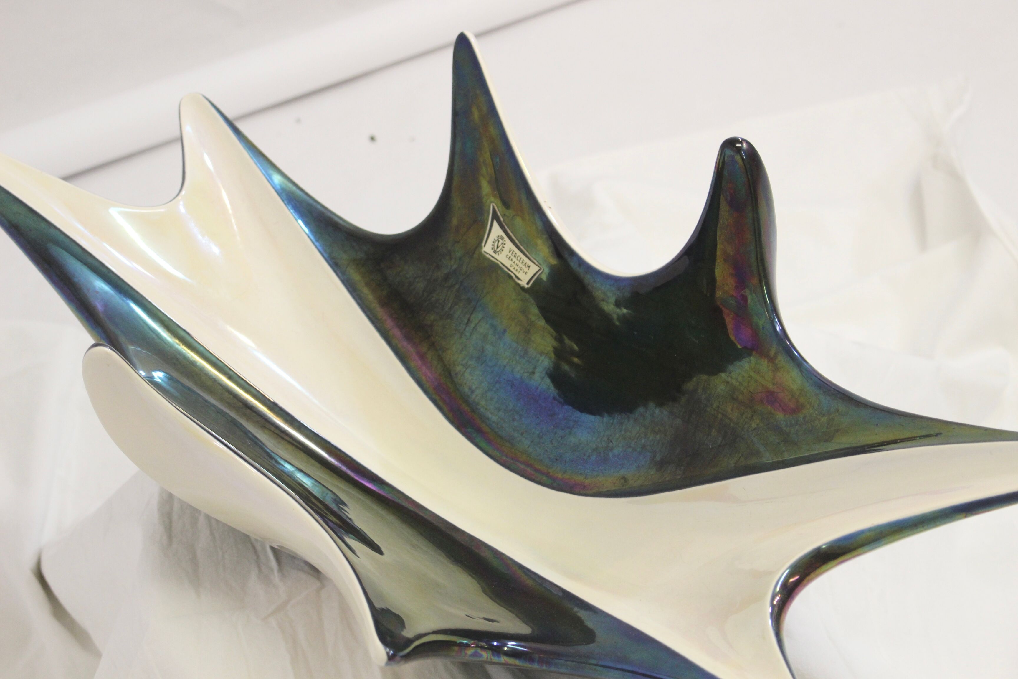 coupe à fruits vintage verceram - année 50 fabrication française