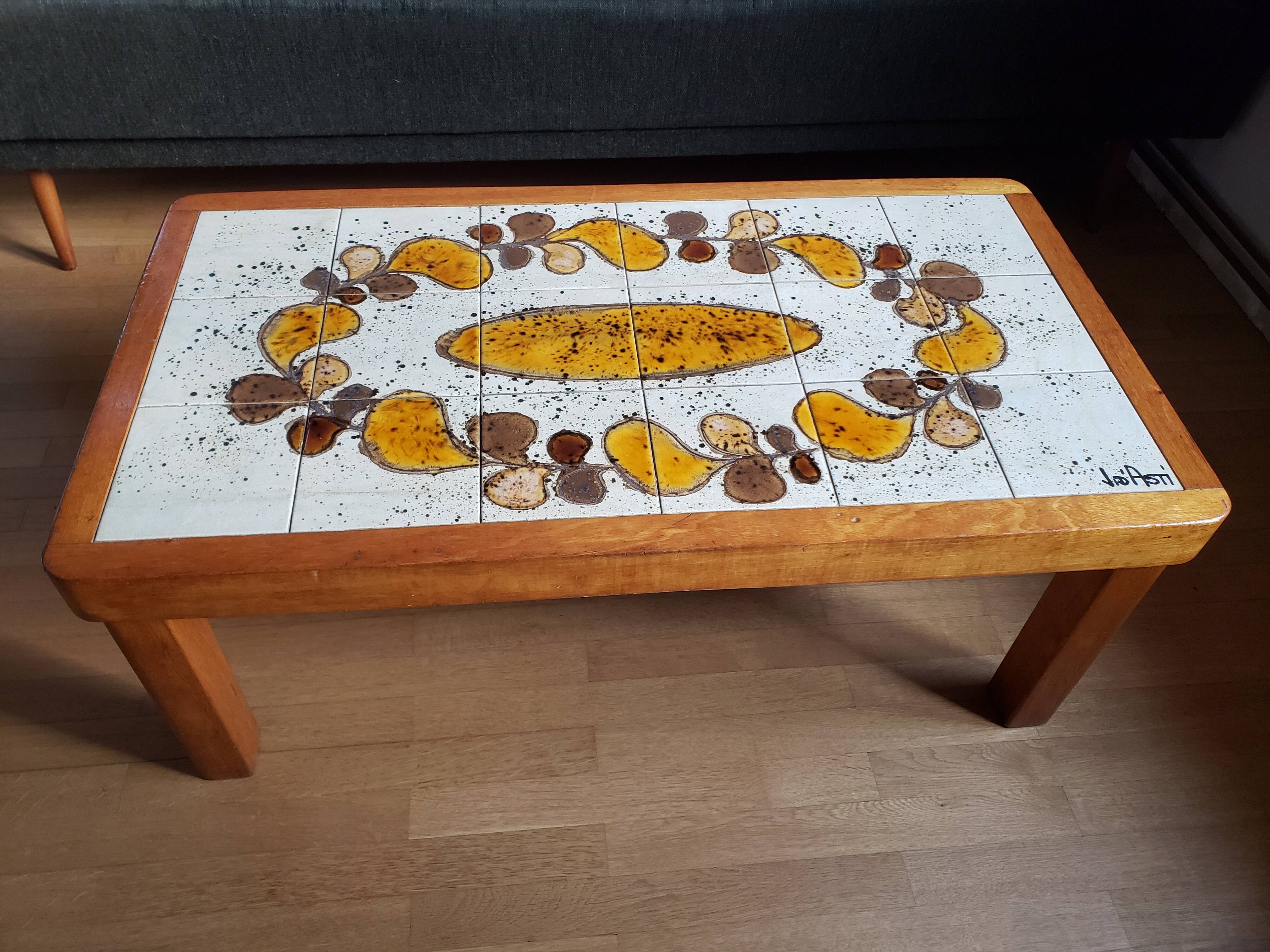 Ceramic coffee table Jean d'Asti