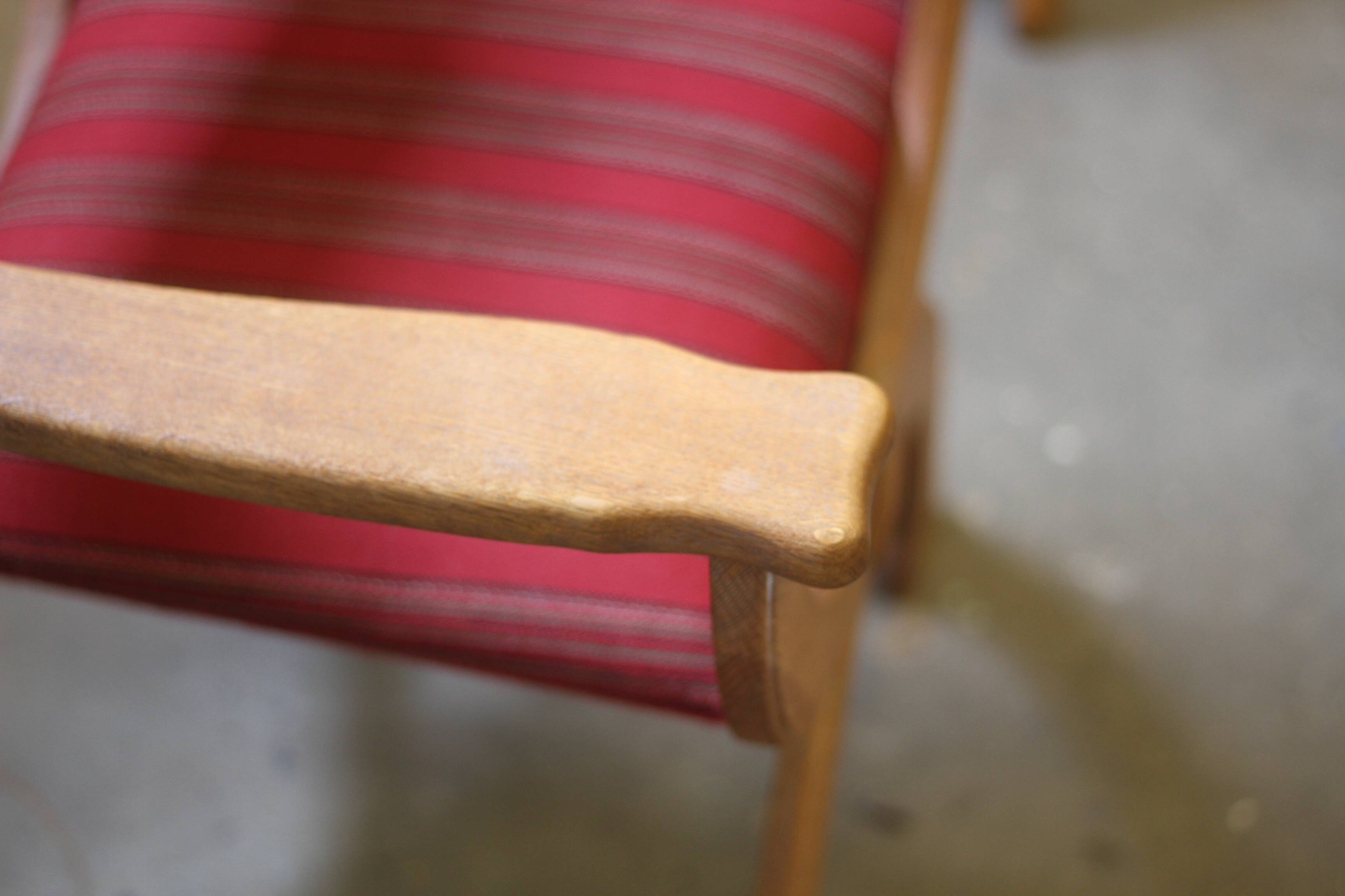 Vintage 1960s Brutalist Kurul Armchairs in Oak - style of Henning Kjærnulf