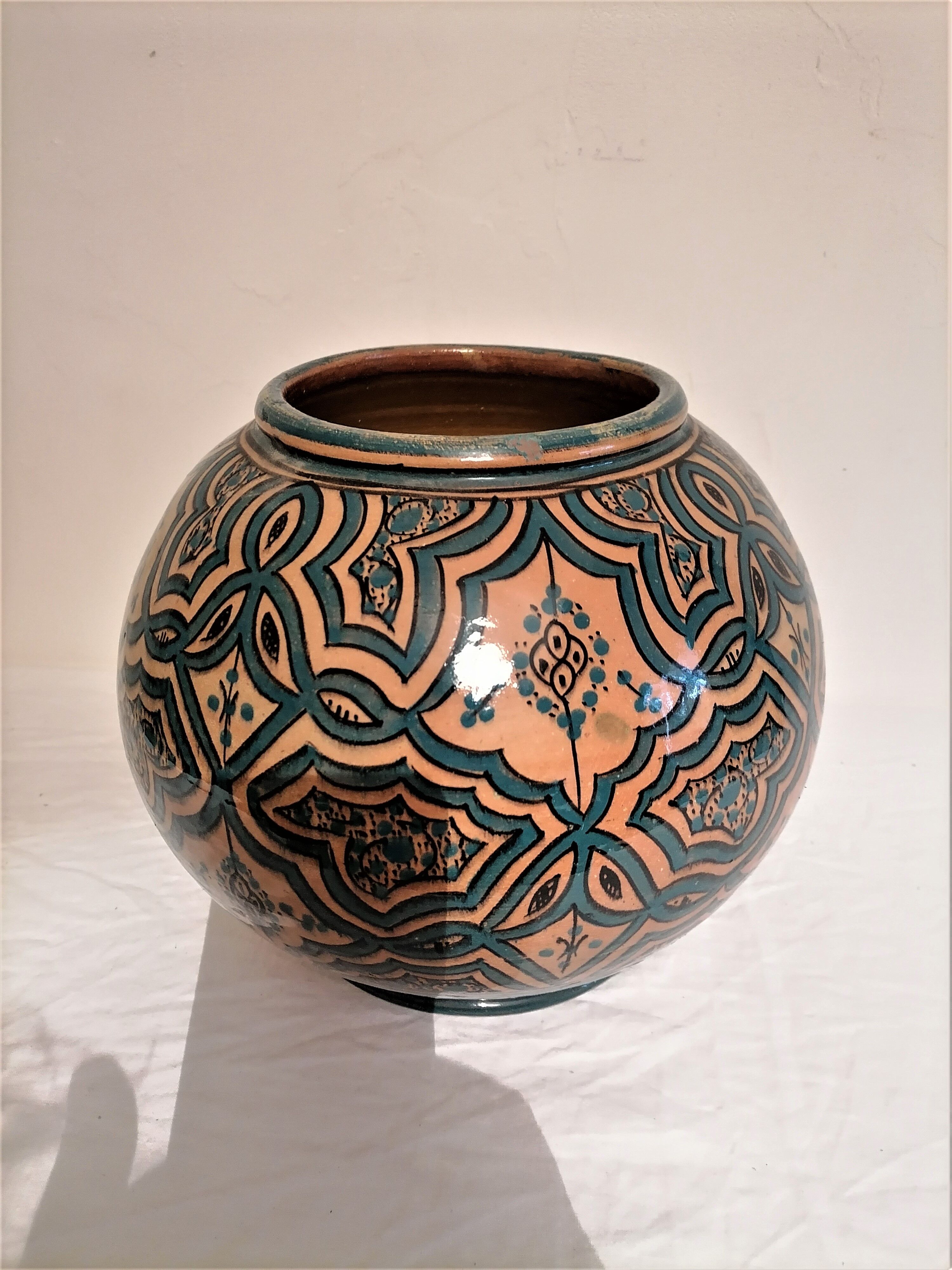 Moroccan oriental ball vase, year 40 - 50s