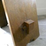 Solid oak set, brutalist