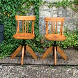 Pair of Baumann rotating screw chairs 1960