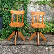 Pair of Baumann rotating screw chairs 1960