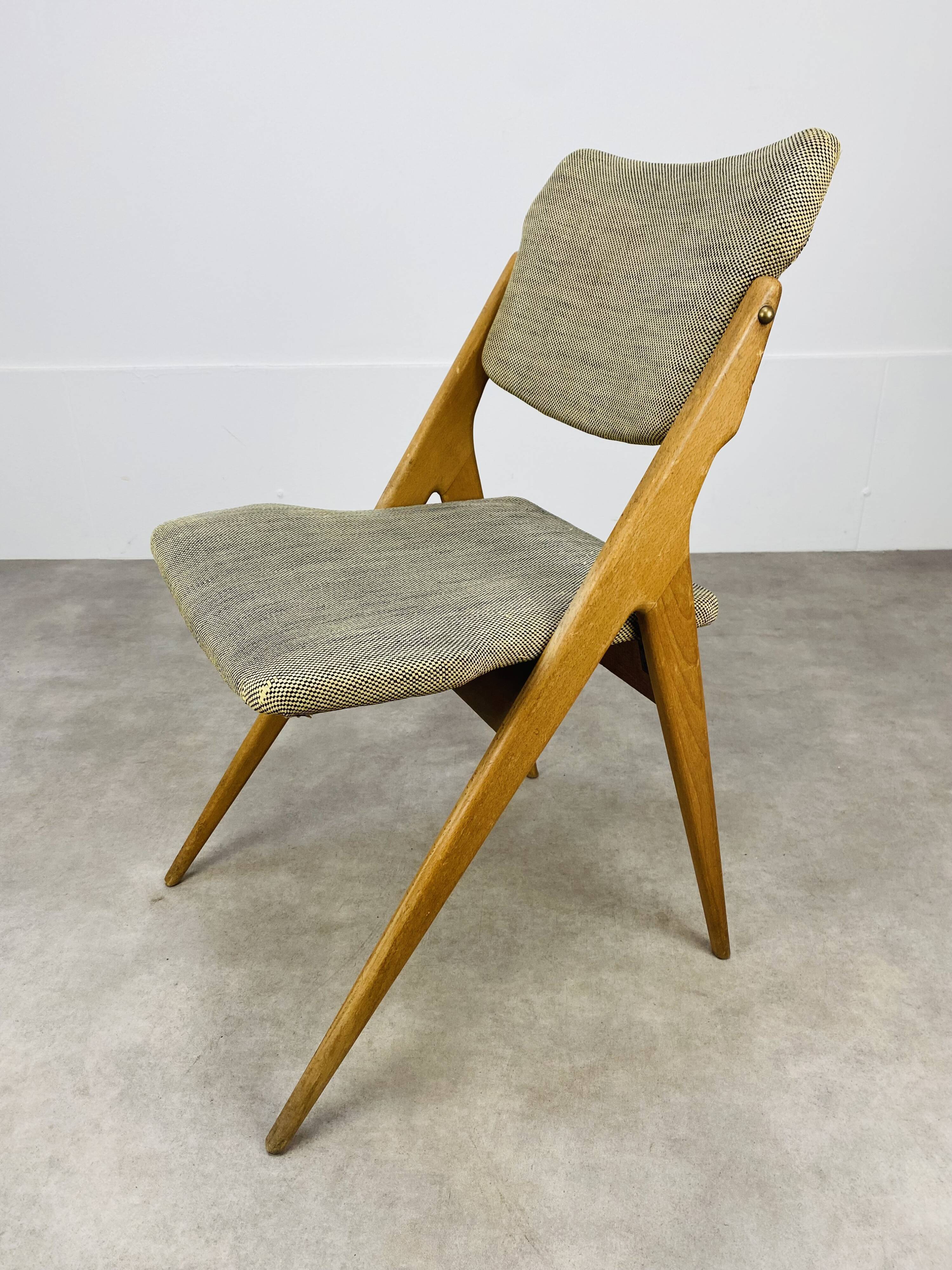 Chaise ciseaux Guermonprez éditions Godfrid années 50