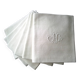 6 White Damask Cotton Napkins Monogram JC