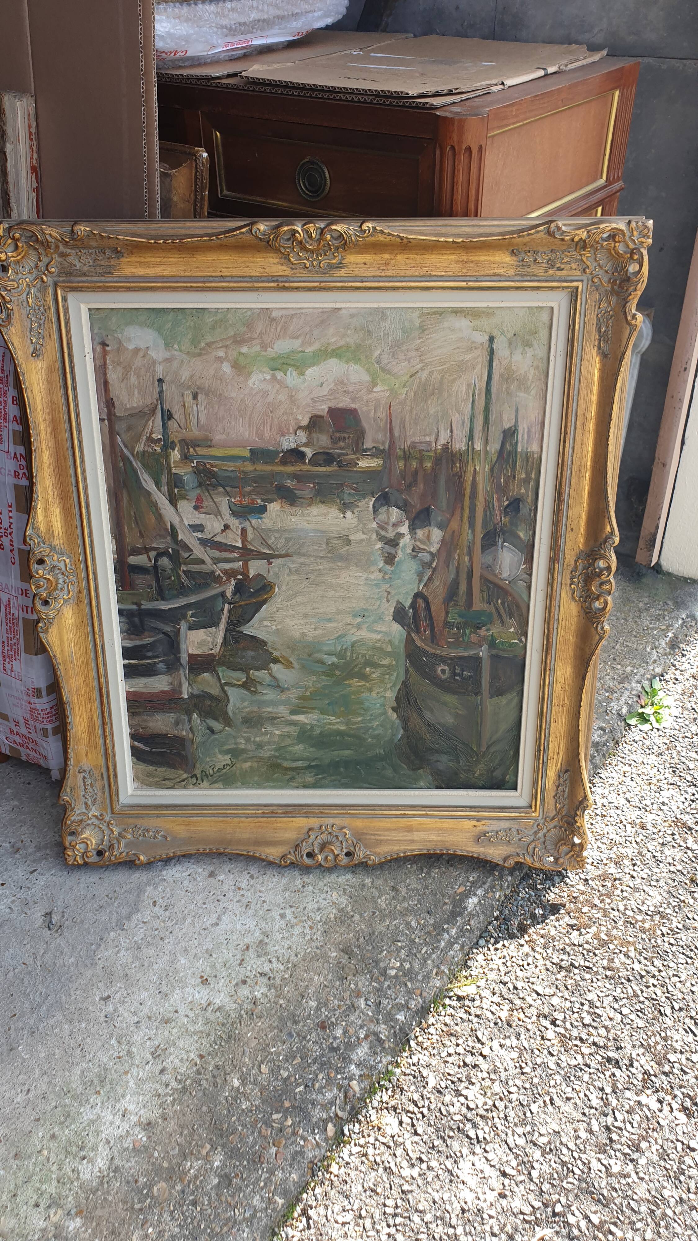 Oil painting on panel XXth