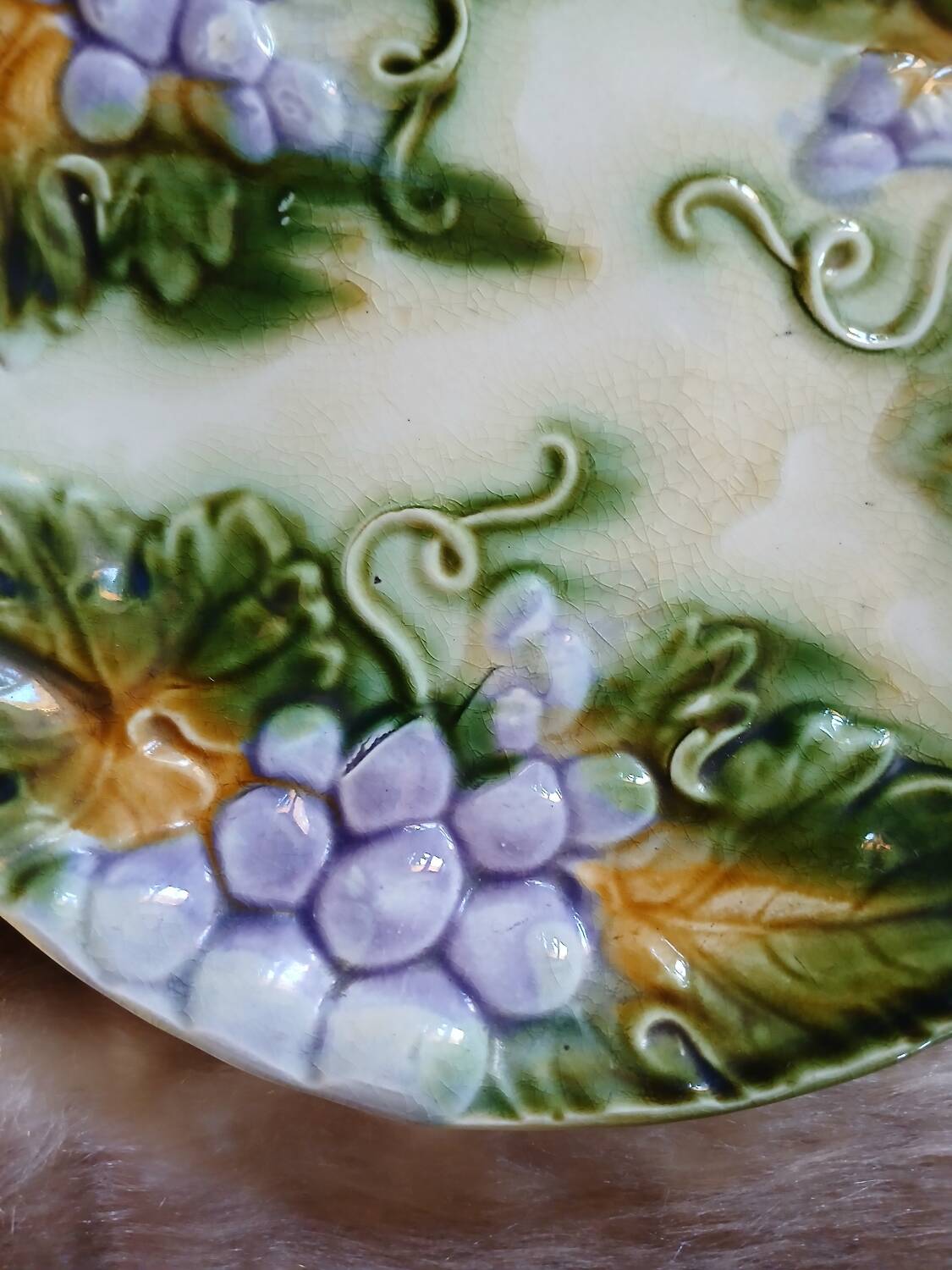 2 antique slipware plates