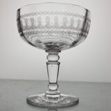 6 crystal champagne glasses