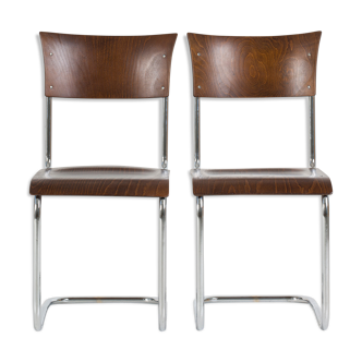 A set of two S43 Cantilever chairs by Mart Stam for Thonet, 1940s