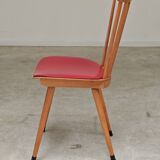 Baumann Menuet chair red skai 1960