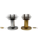 Space age set of 2 table lamps, Italy 1970s