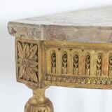 Console in gilded wood and Aleppo breccia marble. Circa 1780.