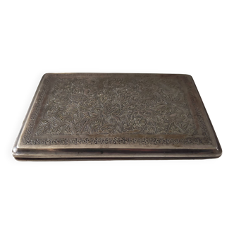 Old silver cigarette case