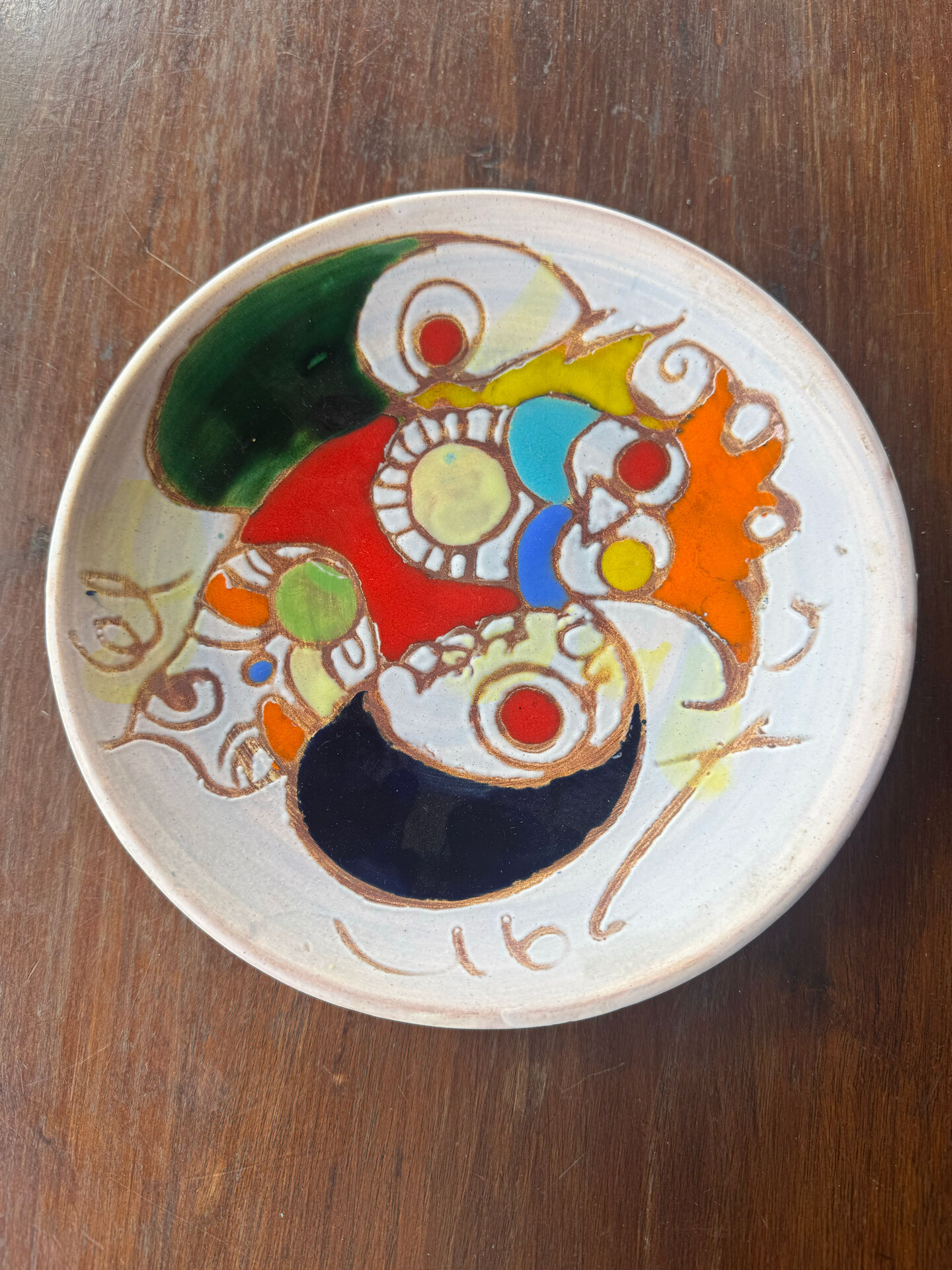 Ceramic plate from Vallauris – Marie-Christine Treinen – Years