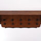 Art deco solid oak wall coatrack, Dutch, 1925