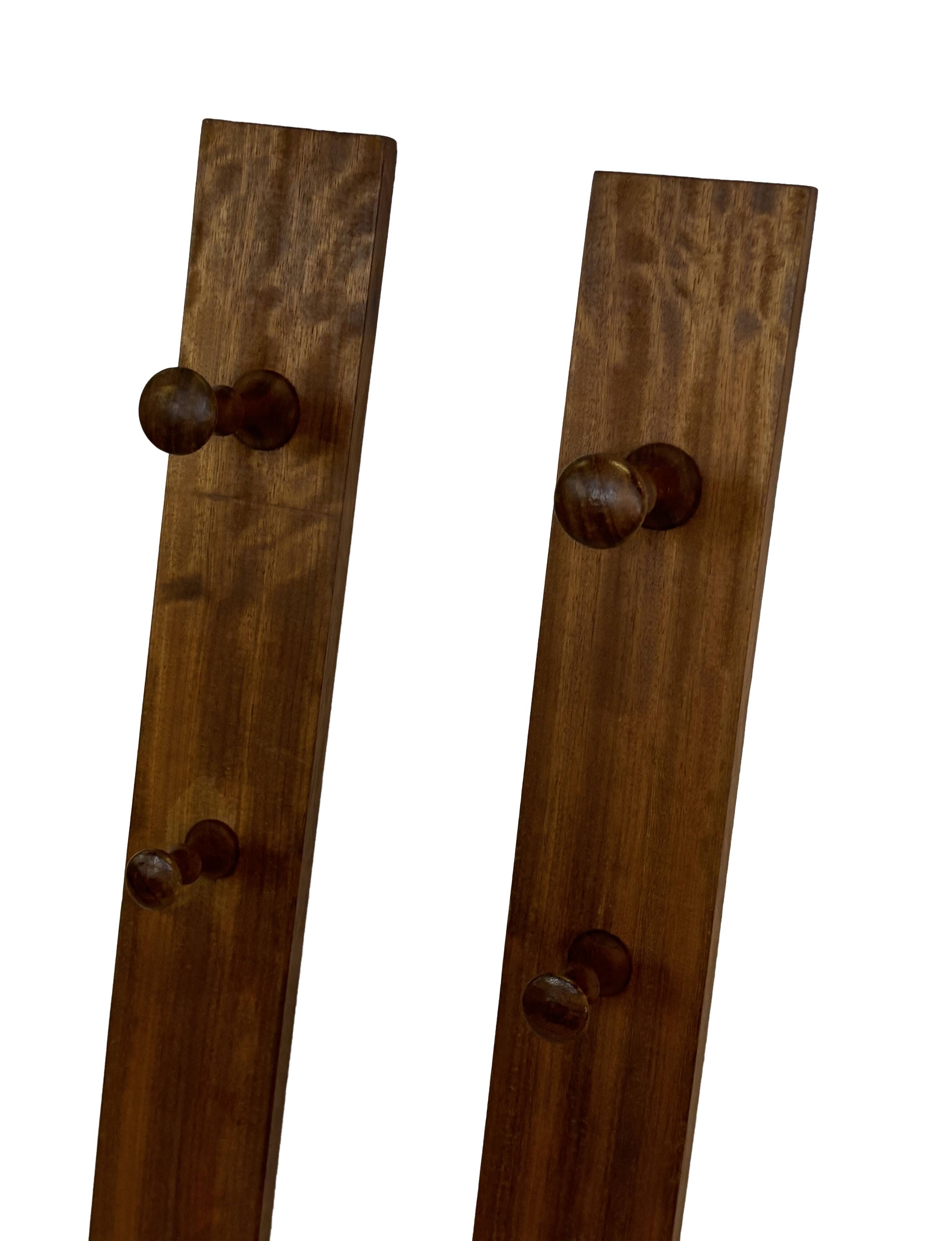 Vintage Danish Wall Coat Racks - Set of 2 in Teak Danish Design