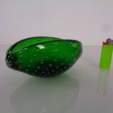 Green Sommerso Murano Glass Ashtray, Italy, 1960s