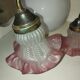 Vintage Wall Sconce Pair – Moulded Pink Glass & Brass | Retro Elegance