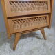 Dresser chest vintage wood and rattan of the 50 feet compass