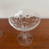 8 Coupes À Champagne En Cristal Val Saint Lambert Modèle Nestor.   Pa