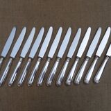 12 entremets Christofle  knives silver metal stainless steel blade model Vendome